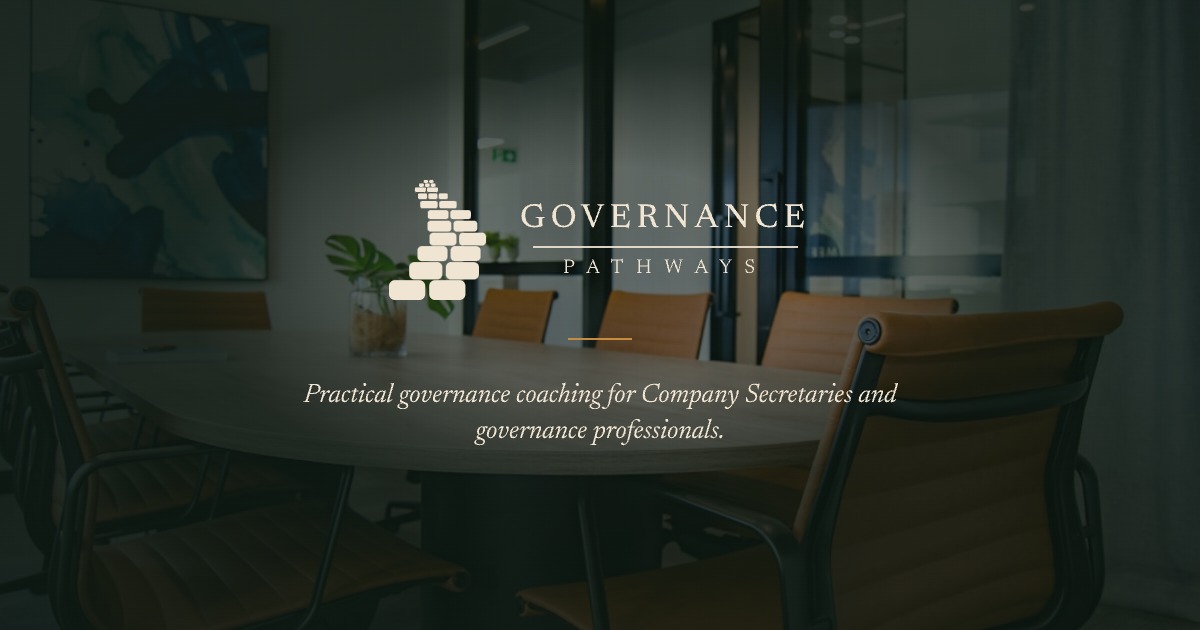 Governance Pathways — Practical coaching for company secretaries